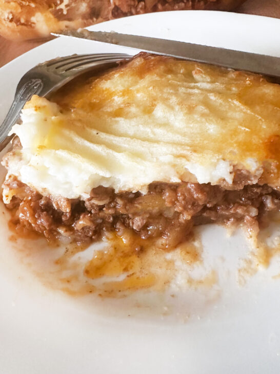 A slice of shepherd's pie