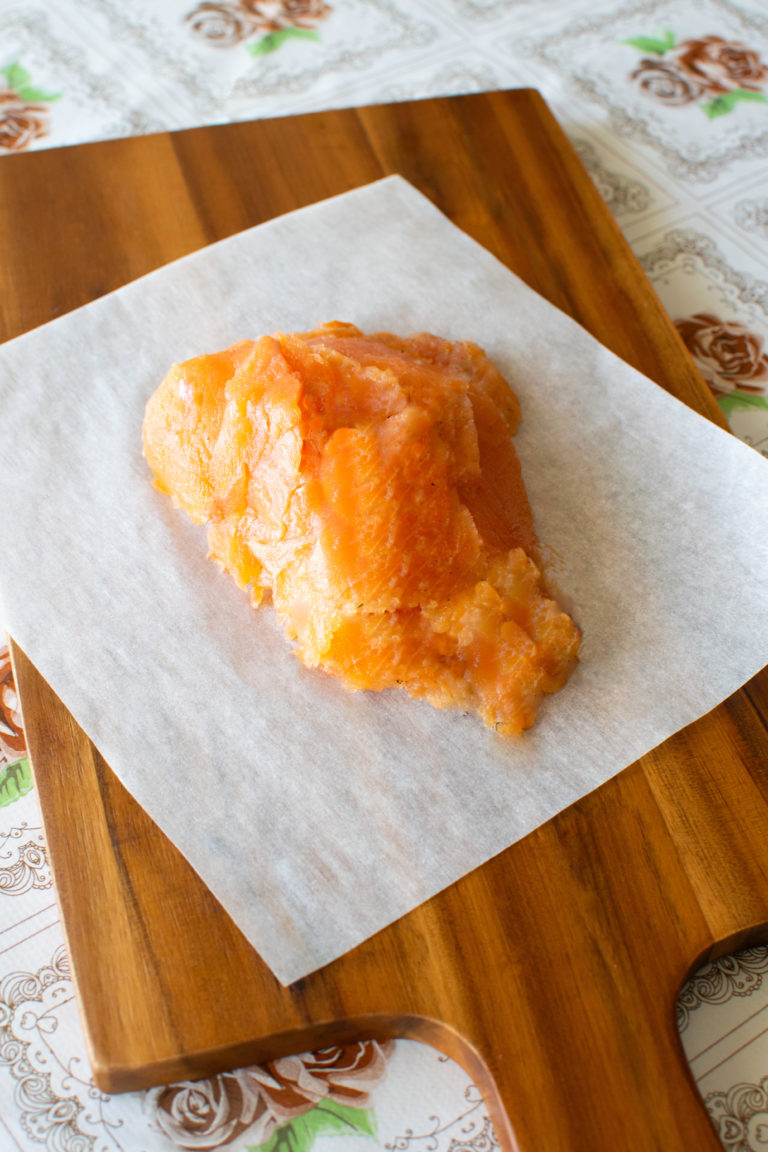 Easy Homemade Lox on a cutting board