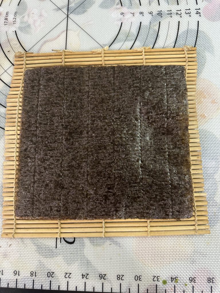 Nori on a mat